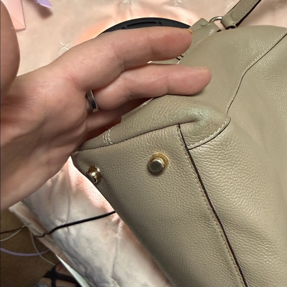 Coach Light Gray Leather Shoulder Bag EUC - Picture 14 of 17